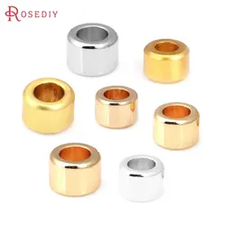 3x5MM 4x6MM 5x7MM Matte Gold Color Brass Barrel Shape Large Hole Spacer Beads Bracelet Beads Jewelry Making Supplies Findings