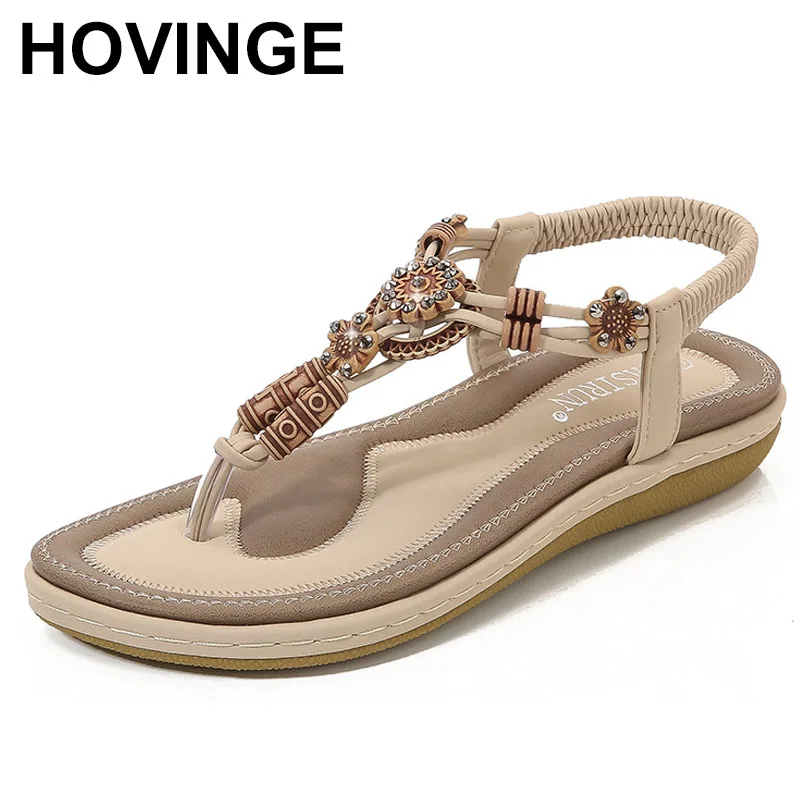 

Летние женские сандалии 2025: повседневные шлепанцы с бусинами, сексуальные вьетнамки для женщин