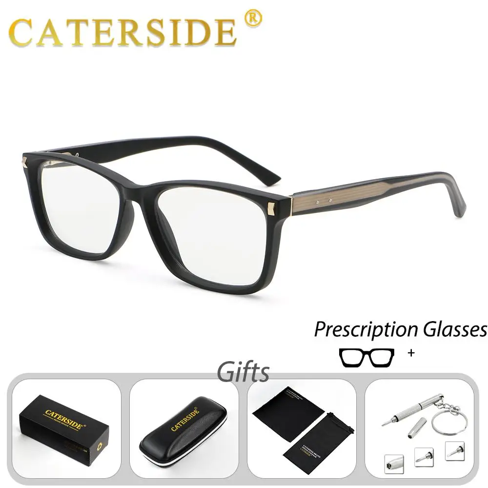 CATERSIDE Unisex Optische Brillen Individuell Angepasste Eckige Gläser Korrekturbrillen Modische Outdoor-Fahr- und Lesebrillen – Detail 2