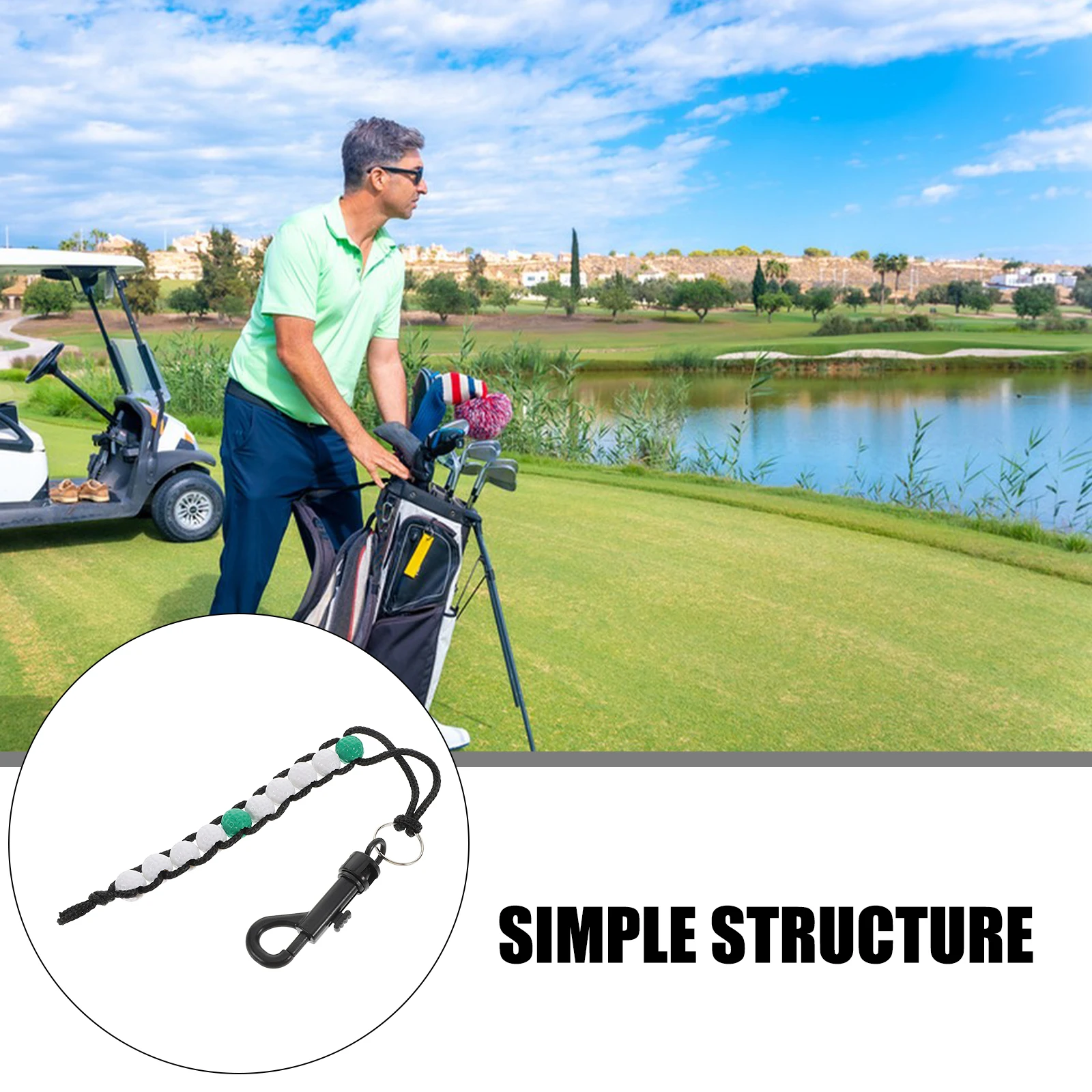 

Golf Score Counter Bead String Portable Sturdy Disc Golf Stroke Bracelet Clicker Counting Equipment Tool Gadgets
