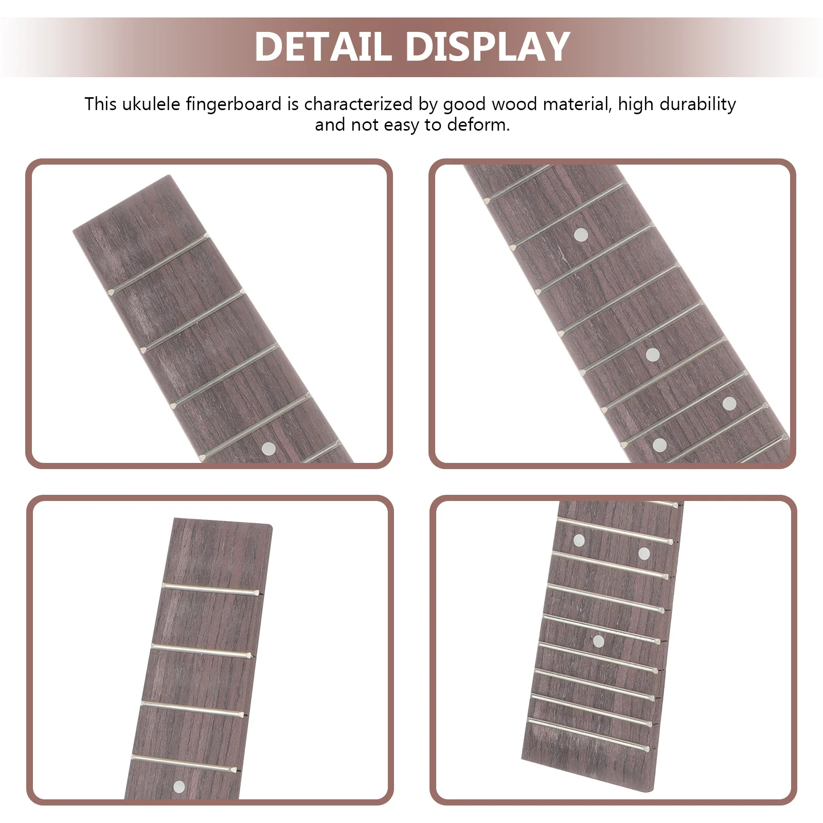 

Wooden Fingerboard For Ukulele Guitar Replacement Acoustic Fretboard Portable Guitar Accessory Folk Instrument Parts