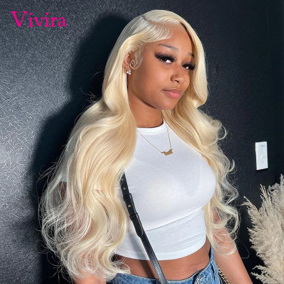 

613 Hd Lace Frontal Wig 13x6 Body Wave Human Hair Wigs For Women 30 32 inch 200 Density Pre Plucked blonde Lace Front Wigs