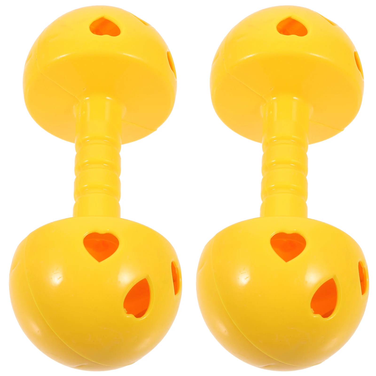 

2pcs Children Dumbbell Yellow Kids Weights Small Interactive Toy for Home Gym Training Exercise Party Gifts