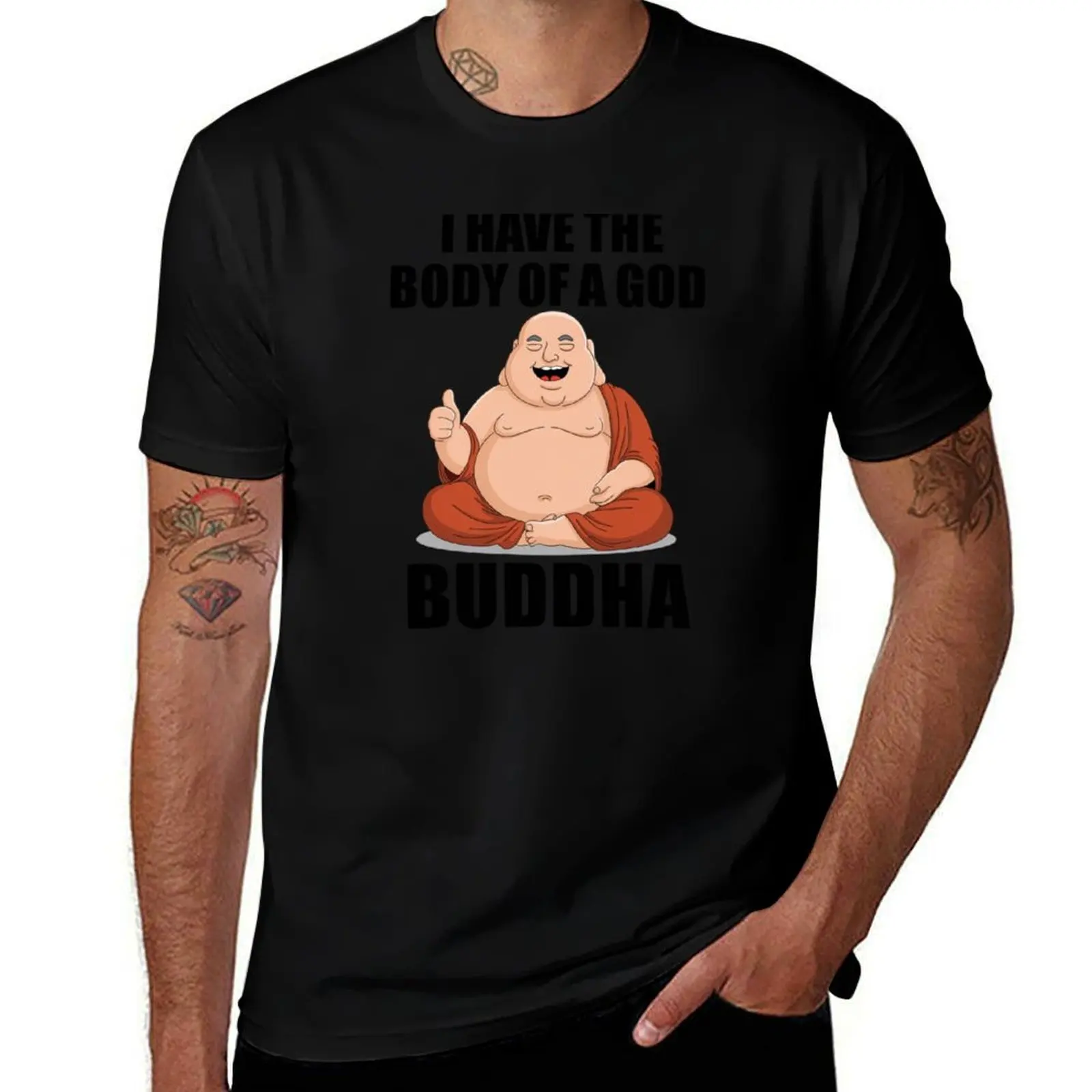 

Buddha, Body of a God, fitness, zen, yoga, funnyfits70, Humor, Funny, retro, vintage, funny quotes, animal humor, T-Shirt