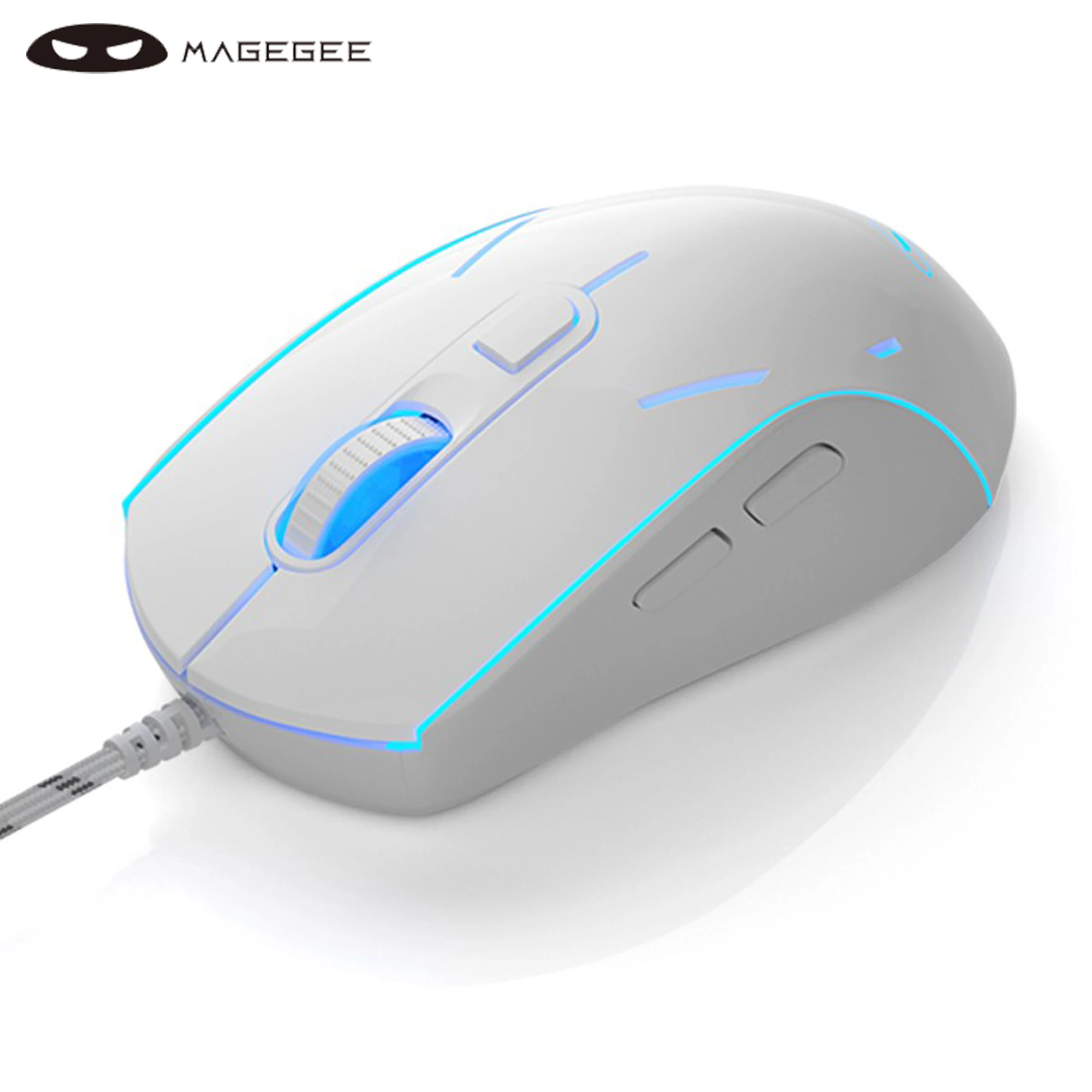 MageGee G12 Wired Mute Gaming Mouse , 7 Colors Breathing LED Backlit Mouse, 6 Adjustable DPI Ergonomic Optical Mouse for Windows