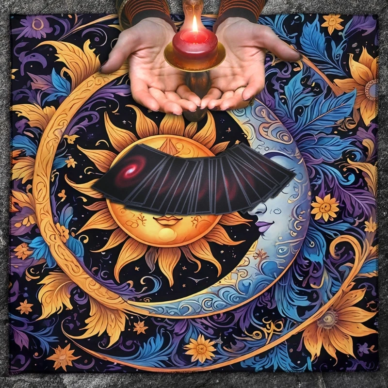 

Tarots Card Tablecloth Altars Cloth Oracles Divinations Board Game Accessories