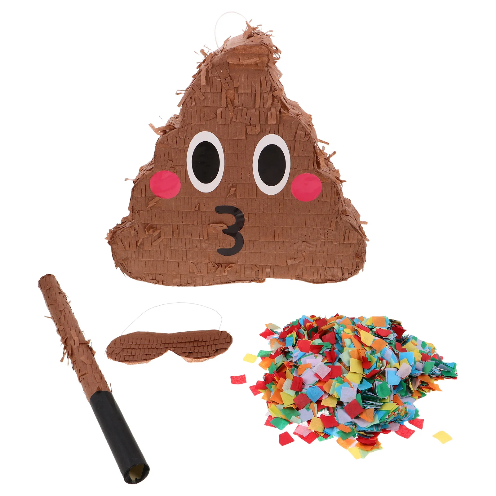 

1 Set Poop Pinata Bundle Funny Emoticon Hanging Decoration For Birthday Games Family Fun Poo Prank Party Decoration Fake