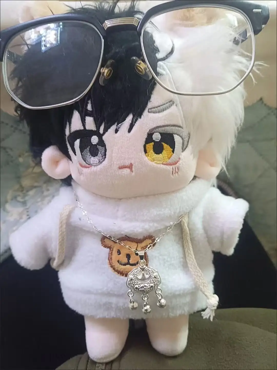 

Stuffed 20cm Game Anime Sakura Haruka the Windproof Boy Cow Cat Body Plush Doll Toy Soft Dress Up Cotton Kid Gift