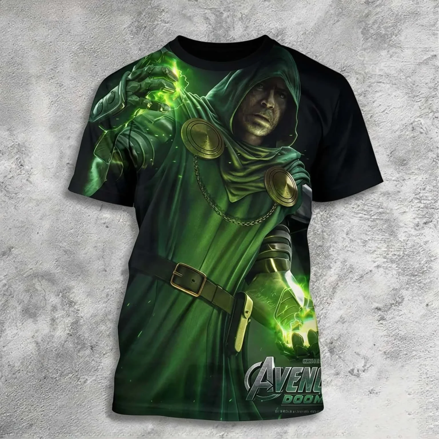Neue Maske, gleiche Aufgabe, Avengers: Doomsday, Robert Downey Jr. als Doctor Doom, 3D-T-Shirt, atmungsaktives Sportshirt für Herren, Sommer, Fan-Top. – Detail 5