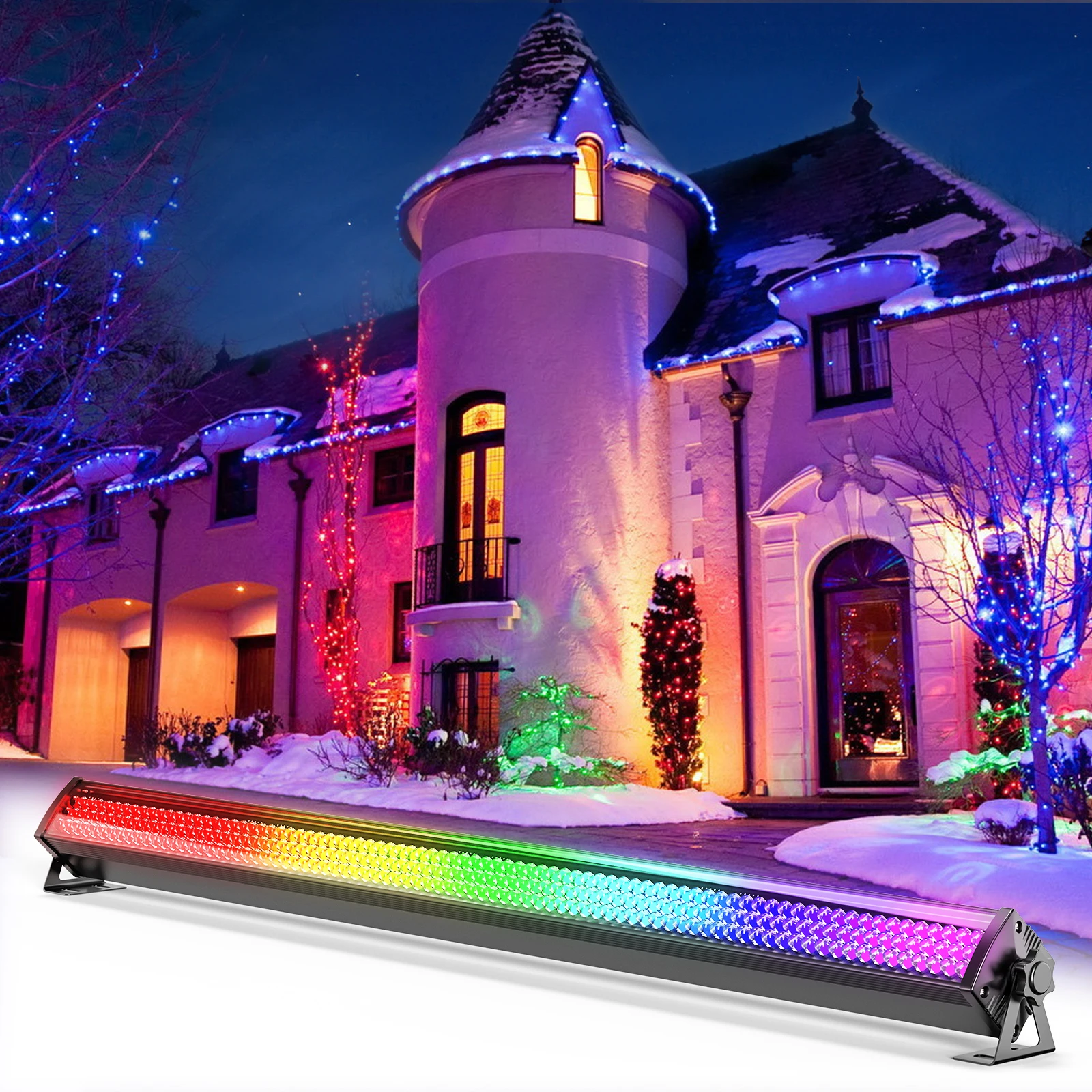 U'King 252 LED RGB Wall Wash Light DMX Control Bar Stage Light Indoor Color Wall Light for DJ Concert Party Wedding Nightclub