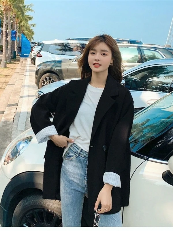 

Women'S Cropped Coat New In External Clothes Crop Blazer Woman Class Cover Washable Double-Faced Drape Sparkly Sliver Gliiter
