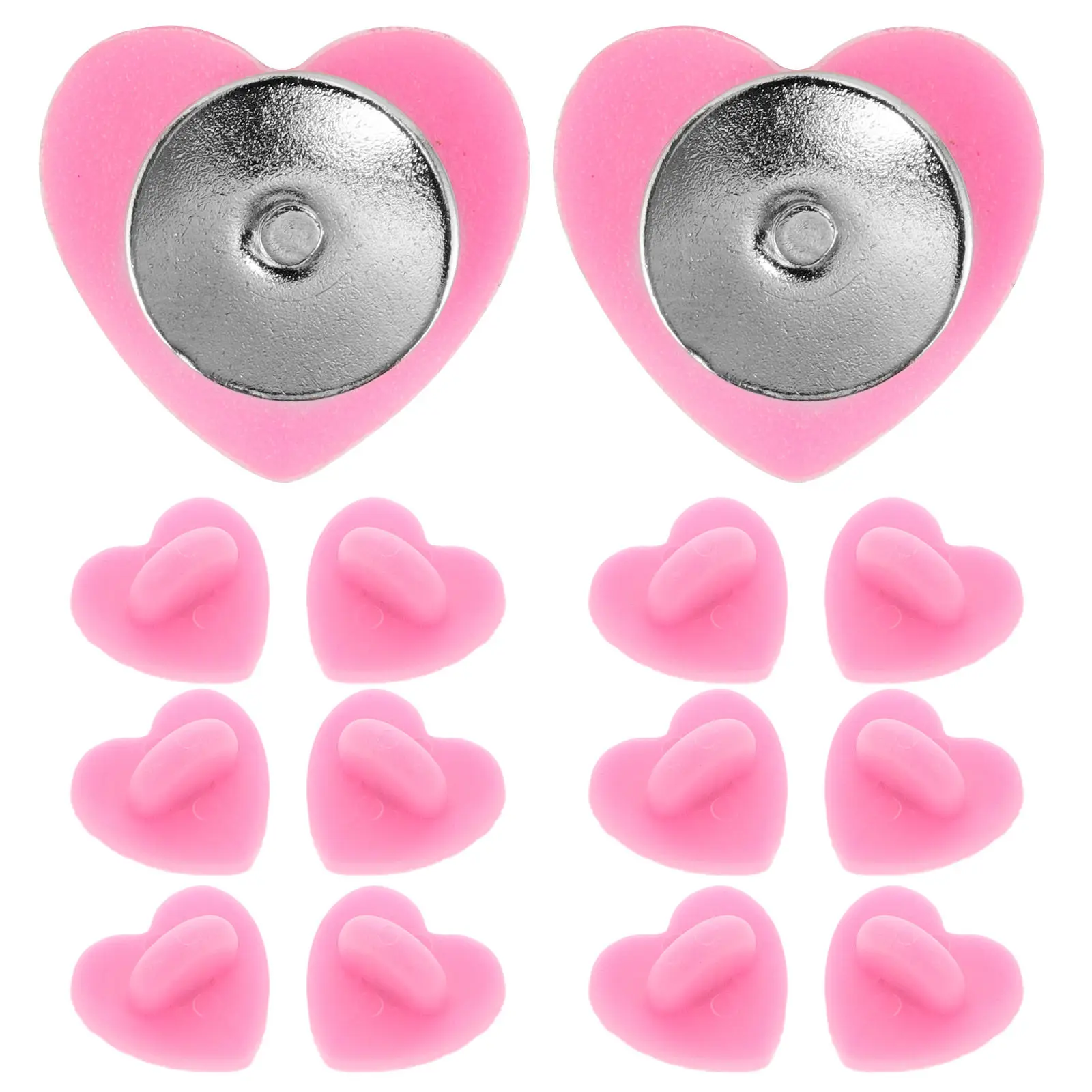 100Sets Lapel Pin Backs Rubber Metal Locking Badge Clips for Enamel Pins DIY Jewelry Making Pin Keepers Stopper Ends Clutch