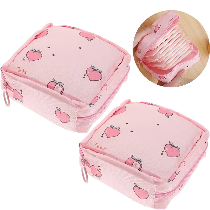 Portable Sanitary Napkin Tampon Bag Multipurpose Storage Bag for Women Girls Waterproof Cosmetic Organizer Travel Makeup Bags