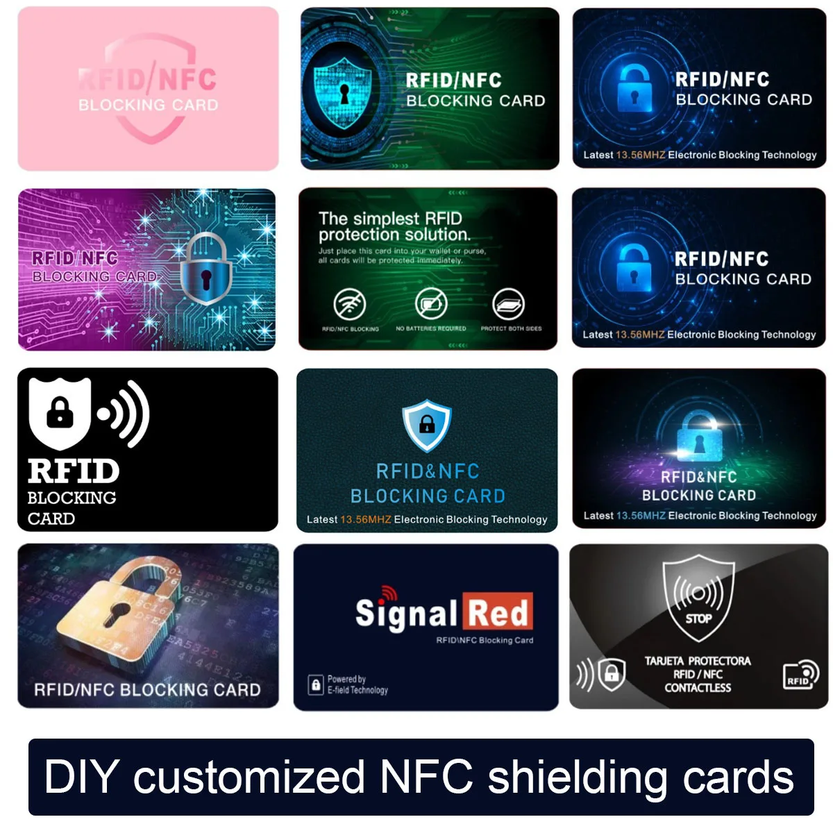 New RFID Blocking Card Contactless NFC Debit Credit Card Passport Protector Blocker RFID Card Protect Entire Wallet CardSecurity