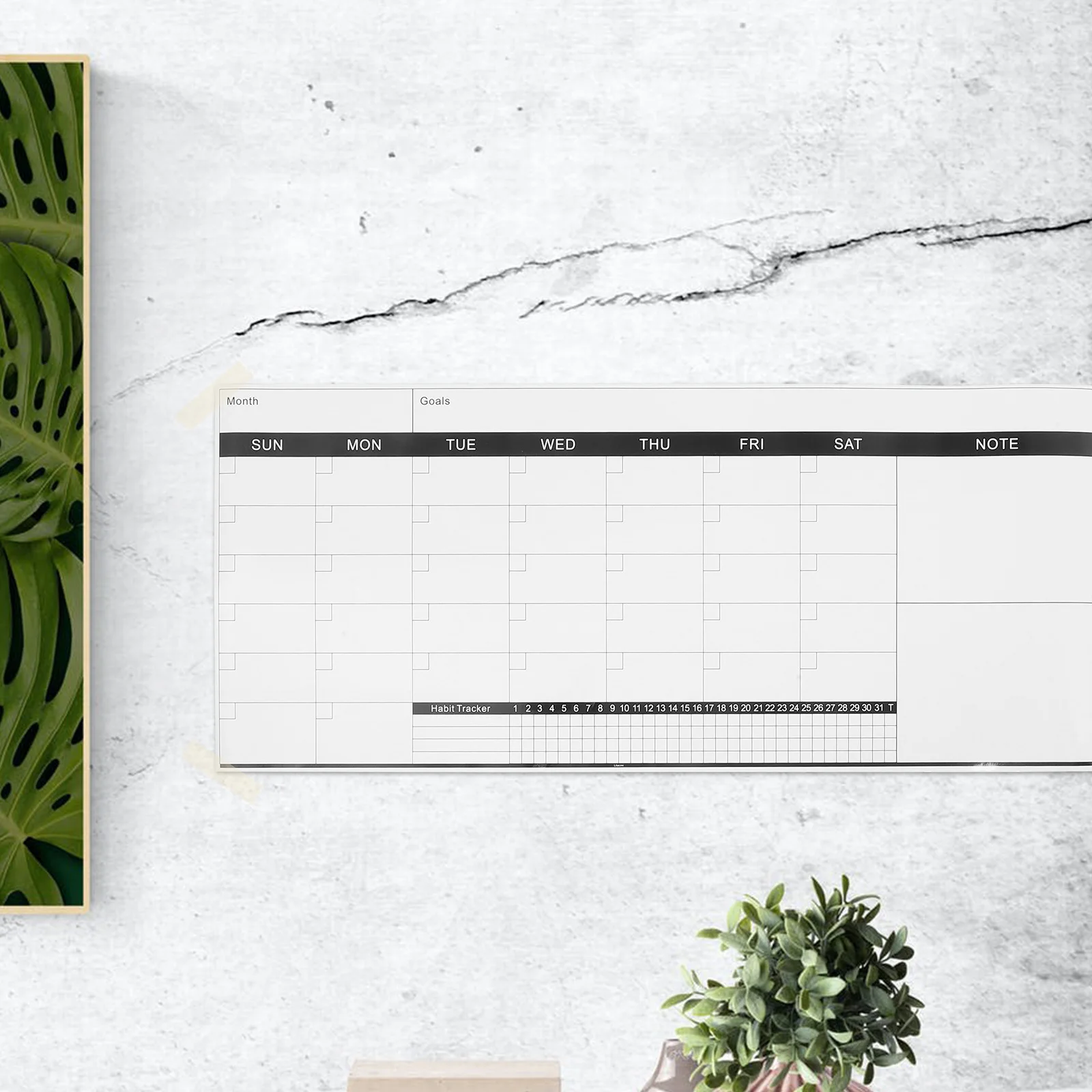 2 Sides Reusable Dry Erase Weekly Planner Board Copper Coated Paper Wall Calendar Whiteboard For Home Office Dorm Apartment