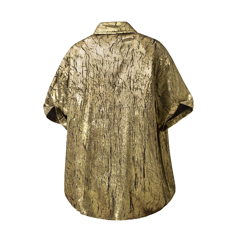 Mens Bright Shirt Nightclub Base Shirt Man Clothes Mens Sequin Short Sleeved Shirt Slim Fashion Short Sleeved T Shirt Hipster