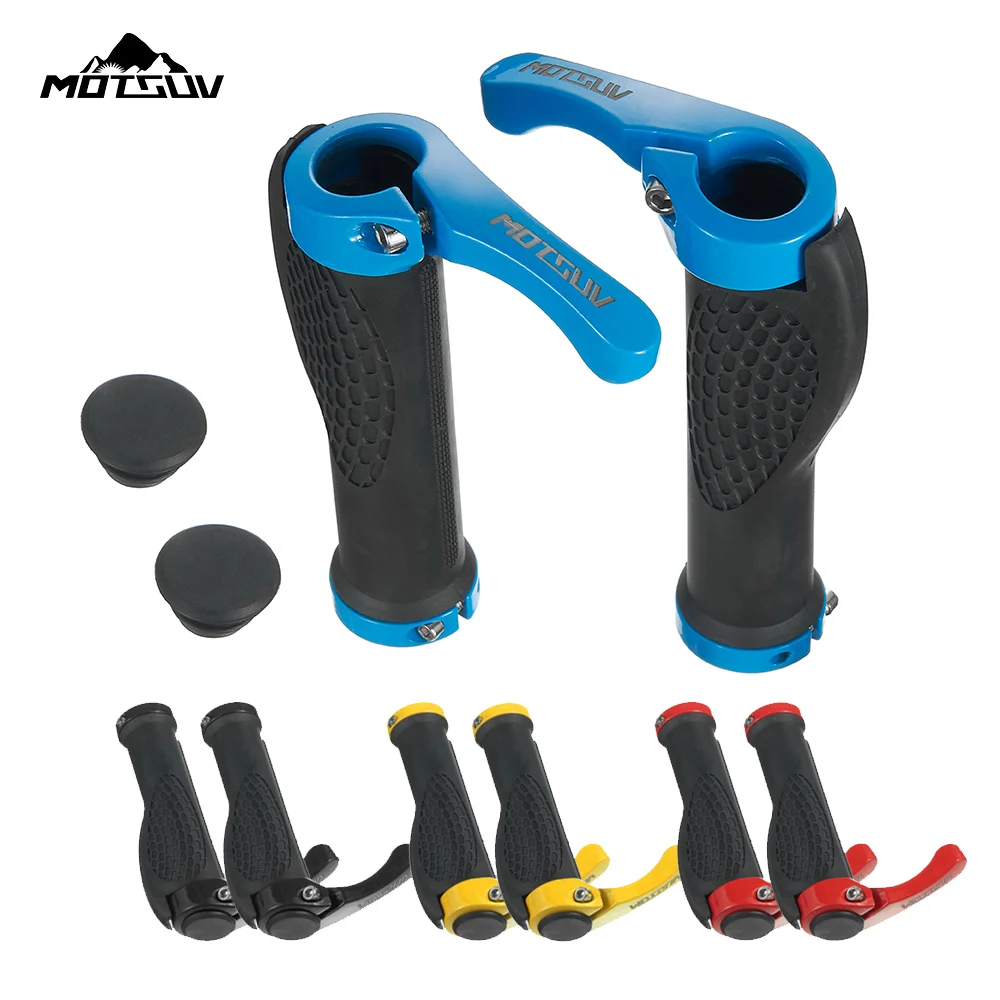 MTB Bicycle Grips Horns Shofar Vice Handlebar Grips Cycling Shockproof proof Bike Grips Rubber Bilateral Locked Handlebar End