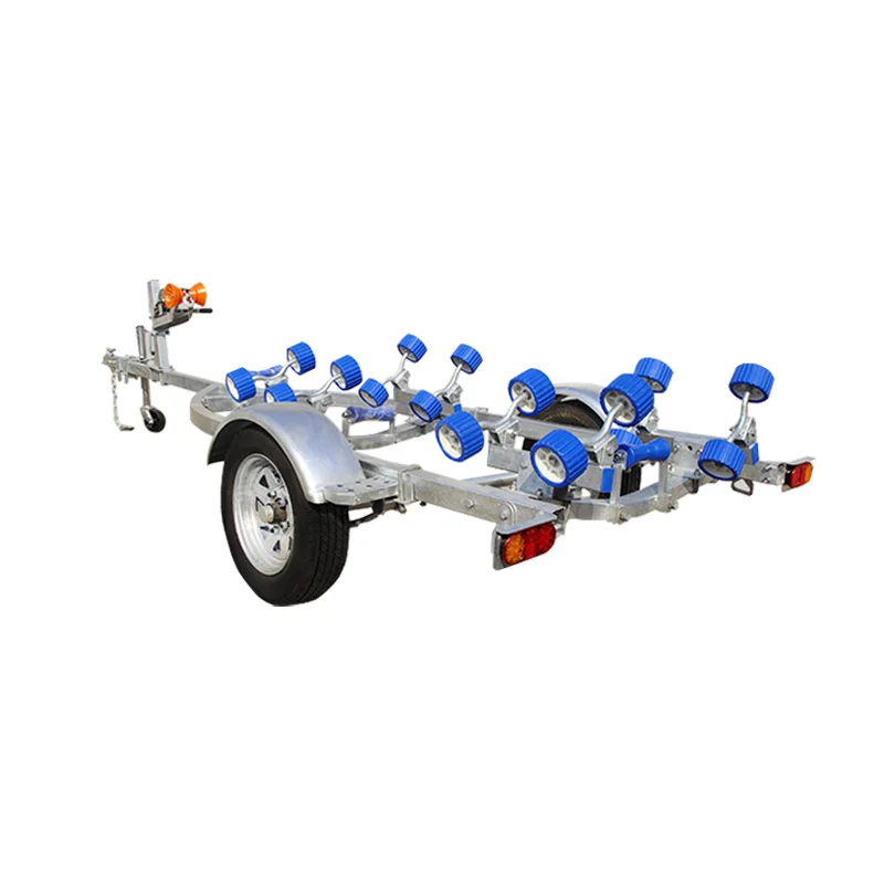 

AOMAI Hight Quality Frame 620 Inflatable Folding Unassembled Axle Pontoon 28 Welded 3m 20' Boat Trailer