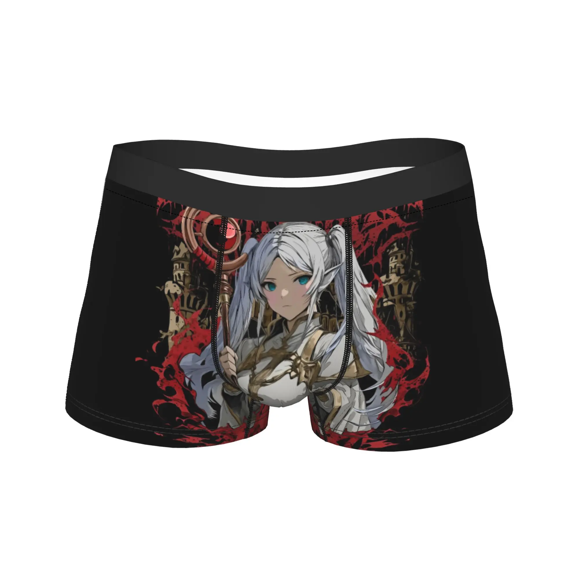 Frieren  Men Underwear  Boxer Briefs Shorts Panties Sexy Polyester Underpants for Male S-XXL