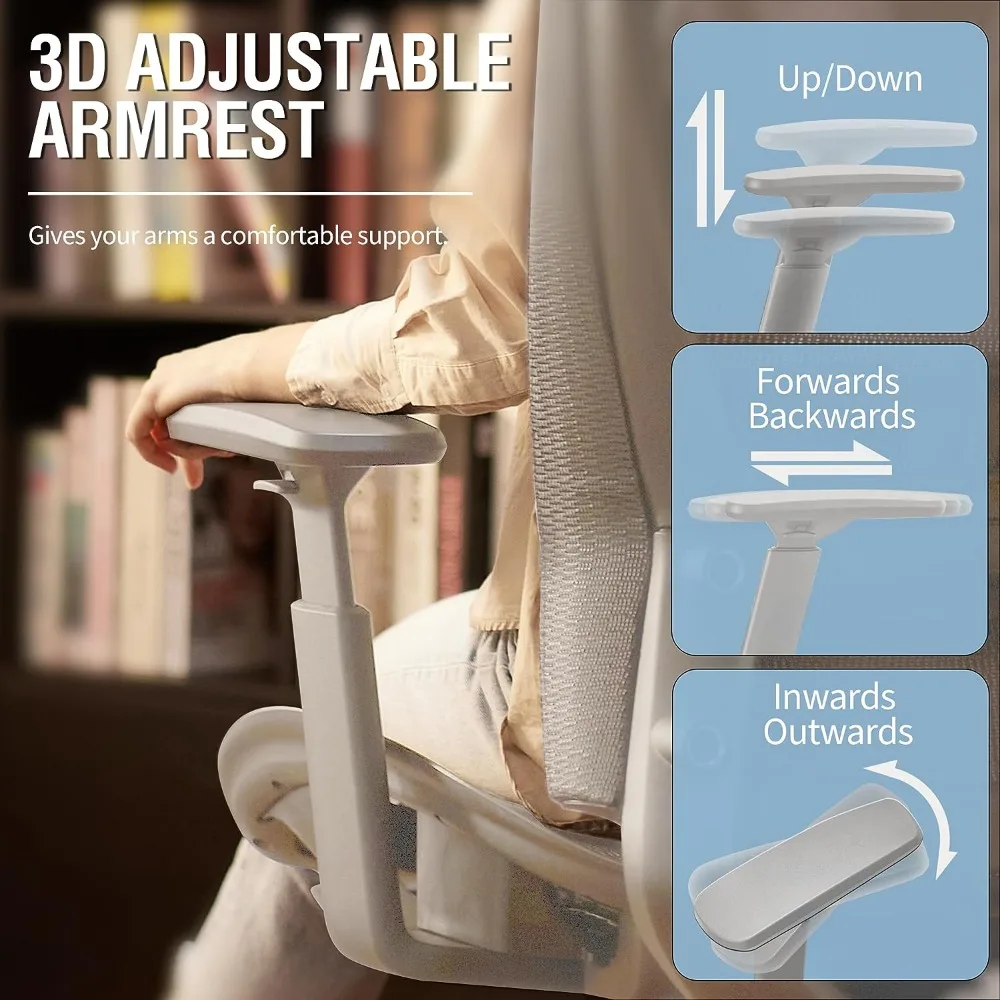 Ergonomic Mesh Office Chair,Sturdy Task Chair- Adjustable Lumbar Support & Armrests,Computer Desk Chair Freight free