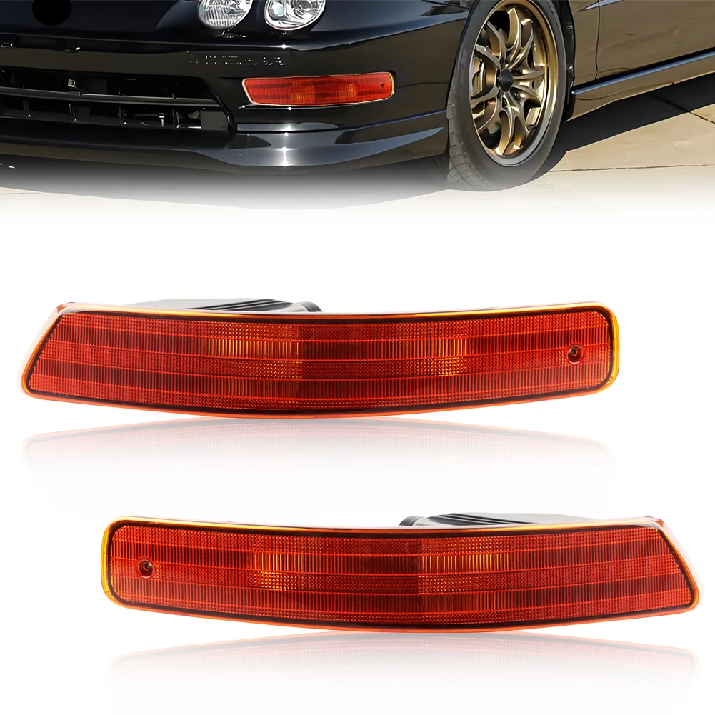

2Pcs For 1998 1999 2000 2001 Acura Integra Front Parking Light Turn Signal Light Side Marker Daytime Running Light Cover