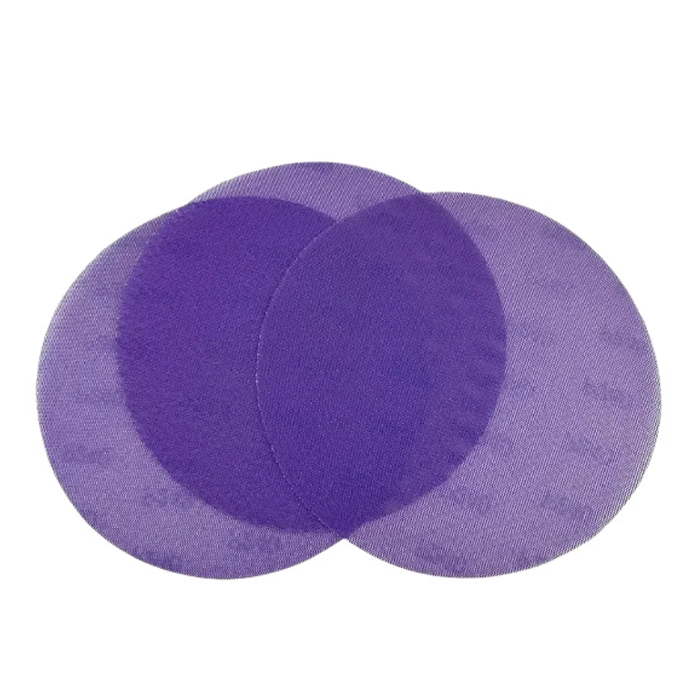 50pcs-9-inch-purple-mesh-sanding-discs-dust-free-anti-blocking225mm-ceramic-mesh-grip-discs-p80-p800-grits-for-drywall-sanding