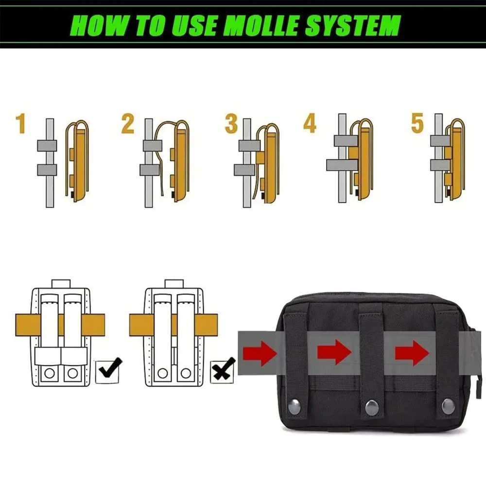 Novo molle multi-camada esportes ao ar livre tático pacote de cintura 1000d náilon bolsa tática para ciclismo viagem e acampamento caça engrenagem