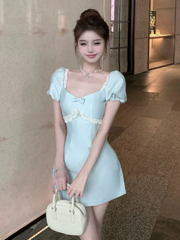 High Street French Fashion Small Fragrance Summer Dresses For Women 2023 New Korean Sweet Girl Party Dress Robes Vestidos