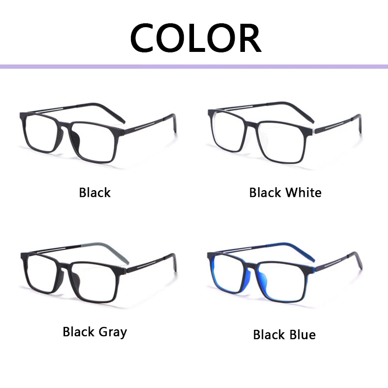 Neue Männer ultraleichte reine Titan tr Anti Blaulicht Myopie Brille männlich Retro Business Rechteck kurzsichtige Brille 0 ~-6,0