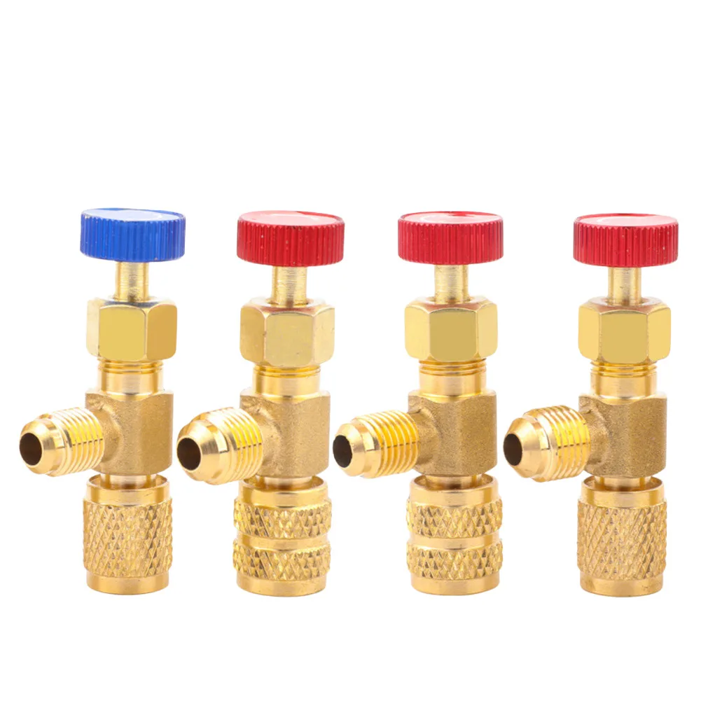 Vannes de sécurité pour systèmes de climatisation, 4 pièces, compatibles avec R22 R32 R410 avec connecteur rapide 12 14 516