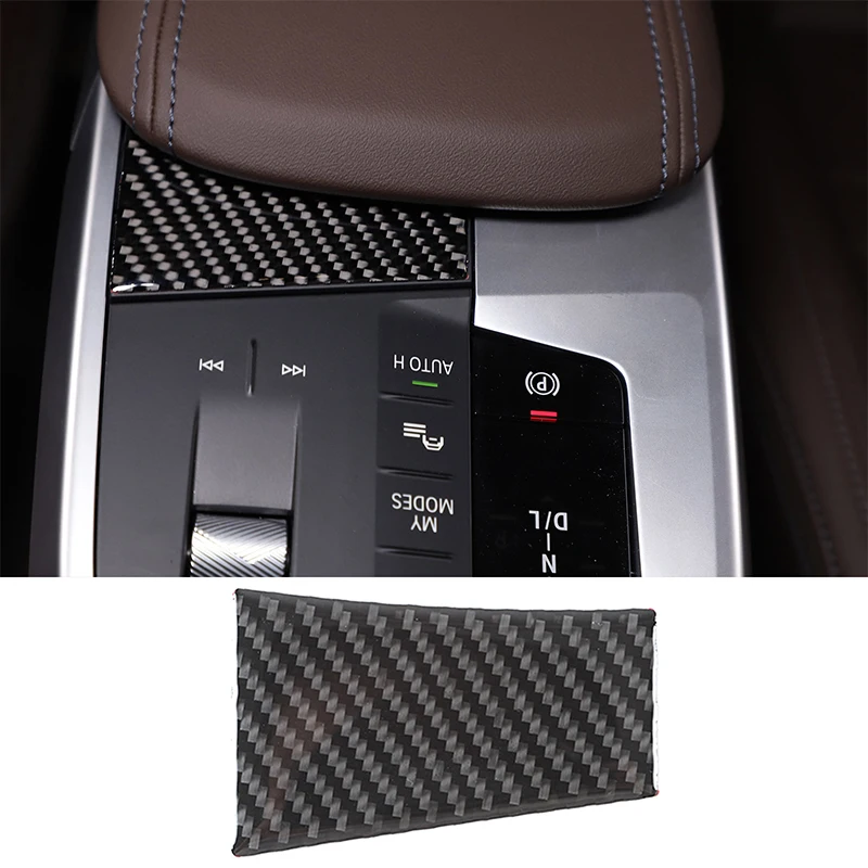 

For BMW X1 U11 2023-2024 soft carbon fiber automotive center control armrest switch sticker auto accessories