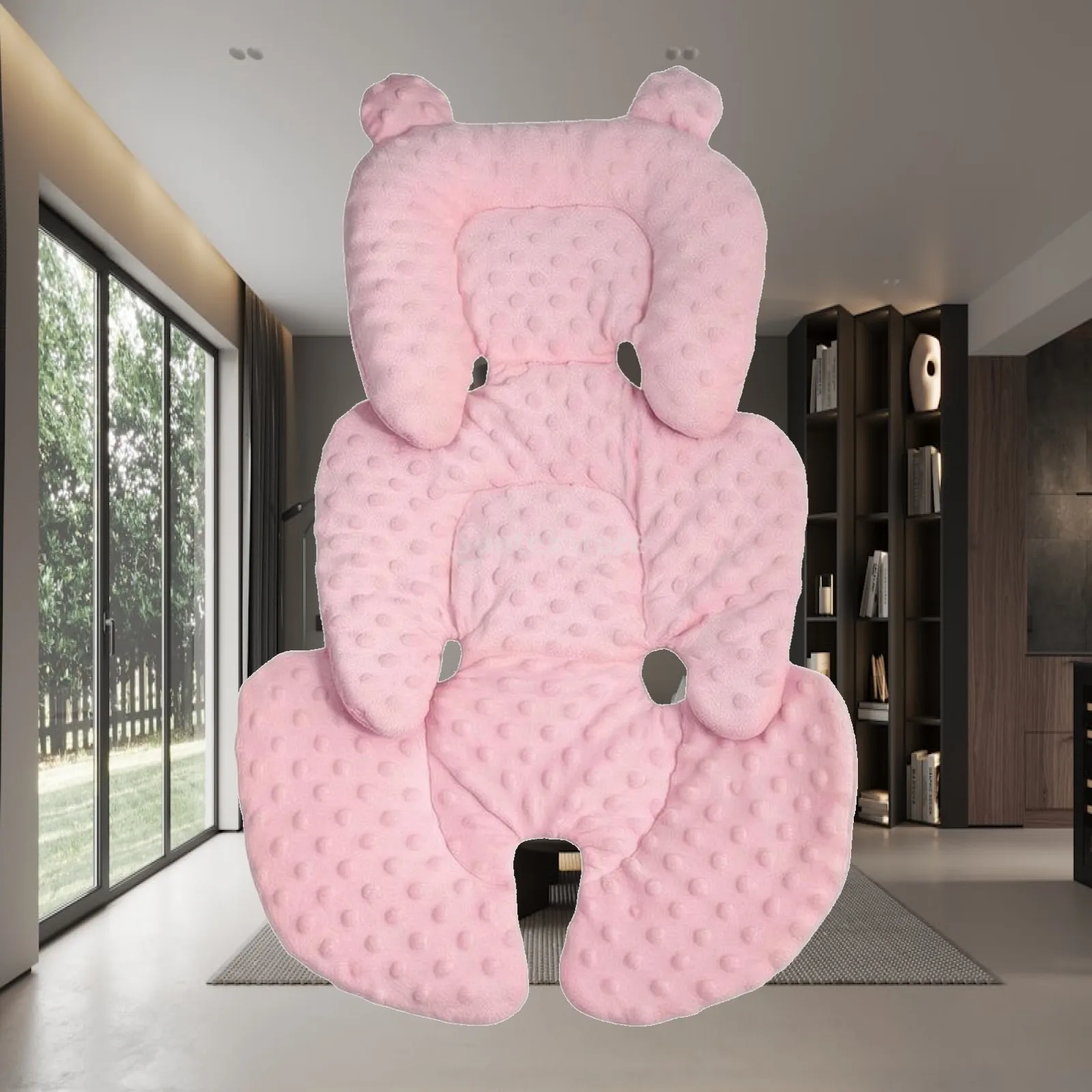 Stroller Seat Cushion Insert Soft Baby Stroller Insert with Head Support Car Seat Liner Breathable for Carrycot