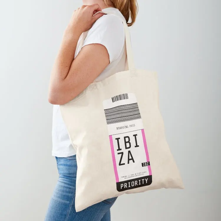 

Ibiza Boarding Pass IBZ (Pink) Tote Bag personalized tote Women's bags Women's shopper bag custom fabric bag