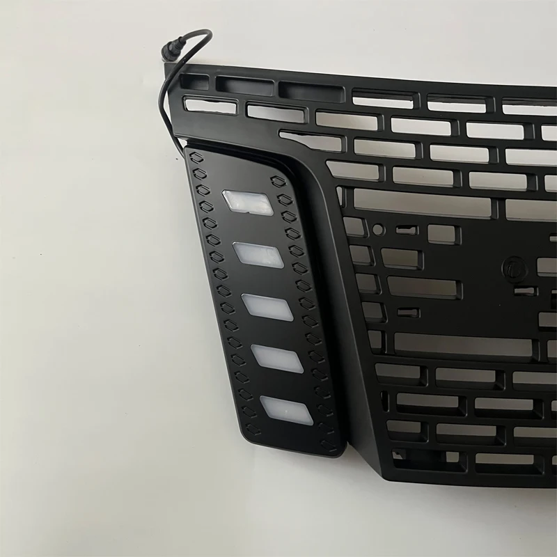 Modified LED Front Grill For Ranger T6 Wildtrak TXL 2012 2013 2014  ABS Front Bumper Grills Mesh Racing Grill Grilles