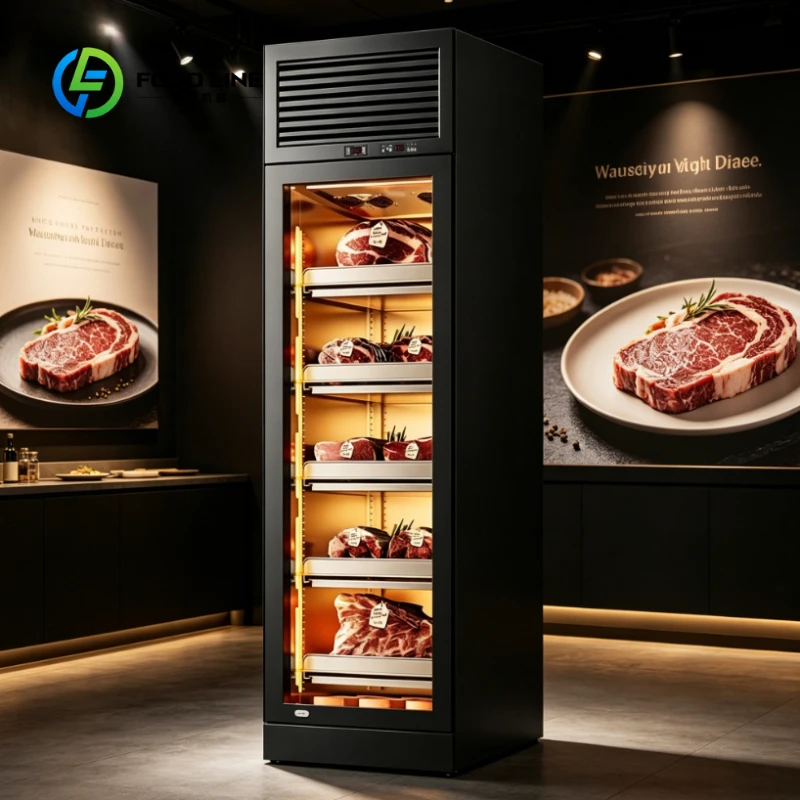 Customized Commercial Beef Preservation Aging Cabinet Kitchen Refrigeration Unit with Dry Wet Dual Cooling Freezing Control