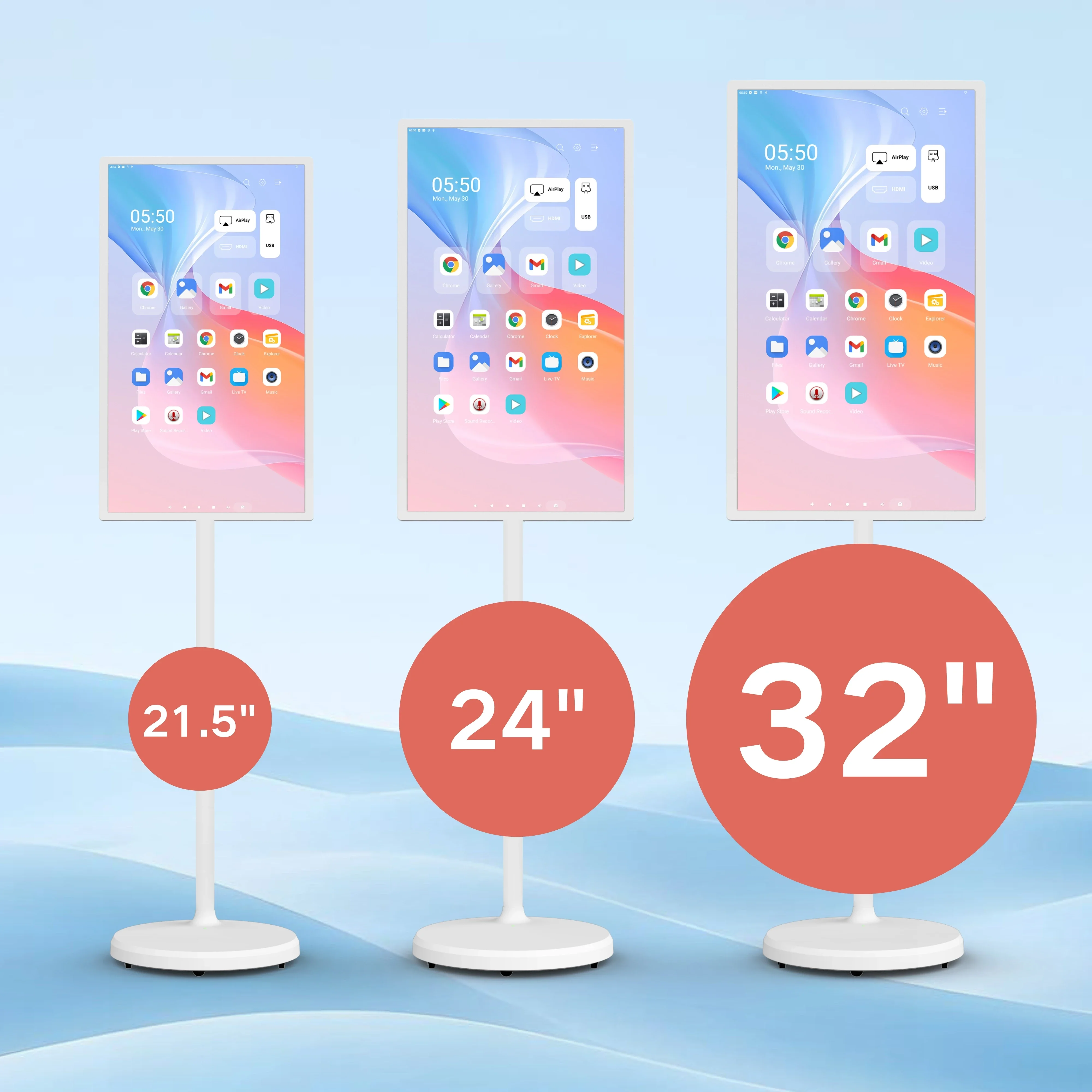 

Интерактивный 24-дюймовый смарт-телевизор 2026 года с сенсорным экраном In-Cell, поворотным ЖК-дисплеем и Android 12