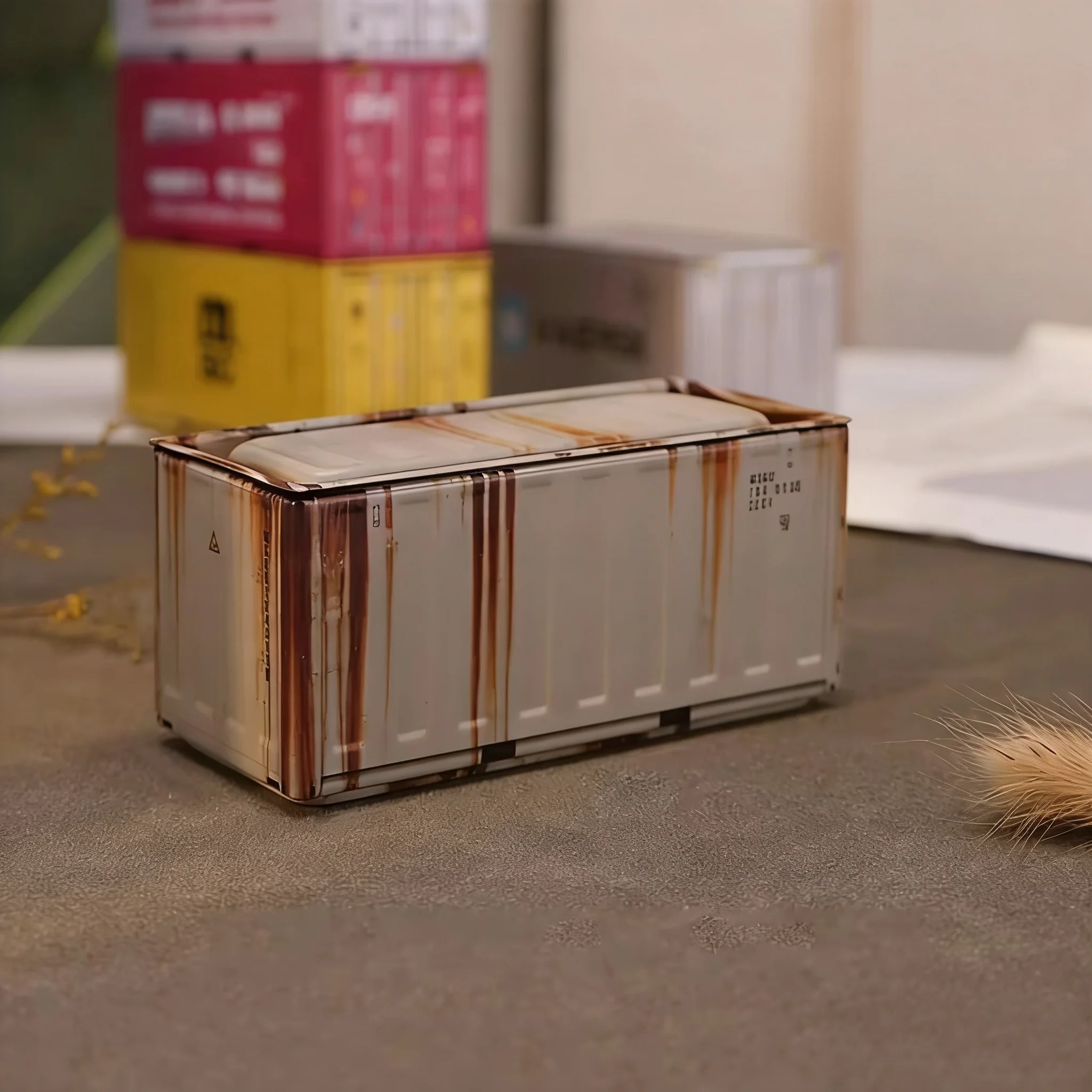 Compact Iron Storage Container - Creative Desktop Organizer, Office Supply Tube, Office Desk Organizer Metal Box