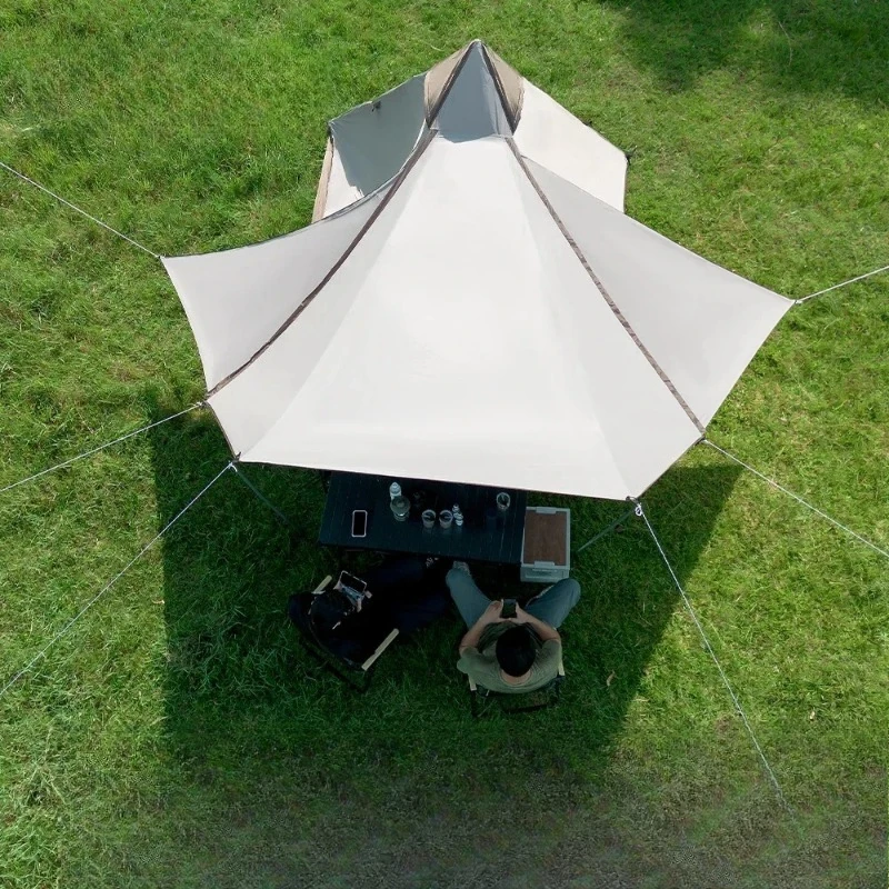 Instant Pyramid Tent 5-8 Person, Waterproof Windproof with Sun Protection, Easy Pop Up Camping Tent for Beach Festival