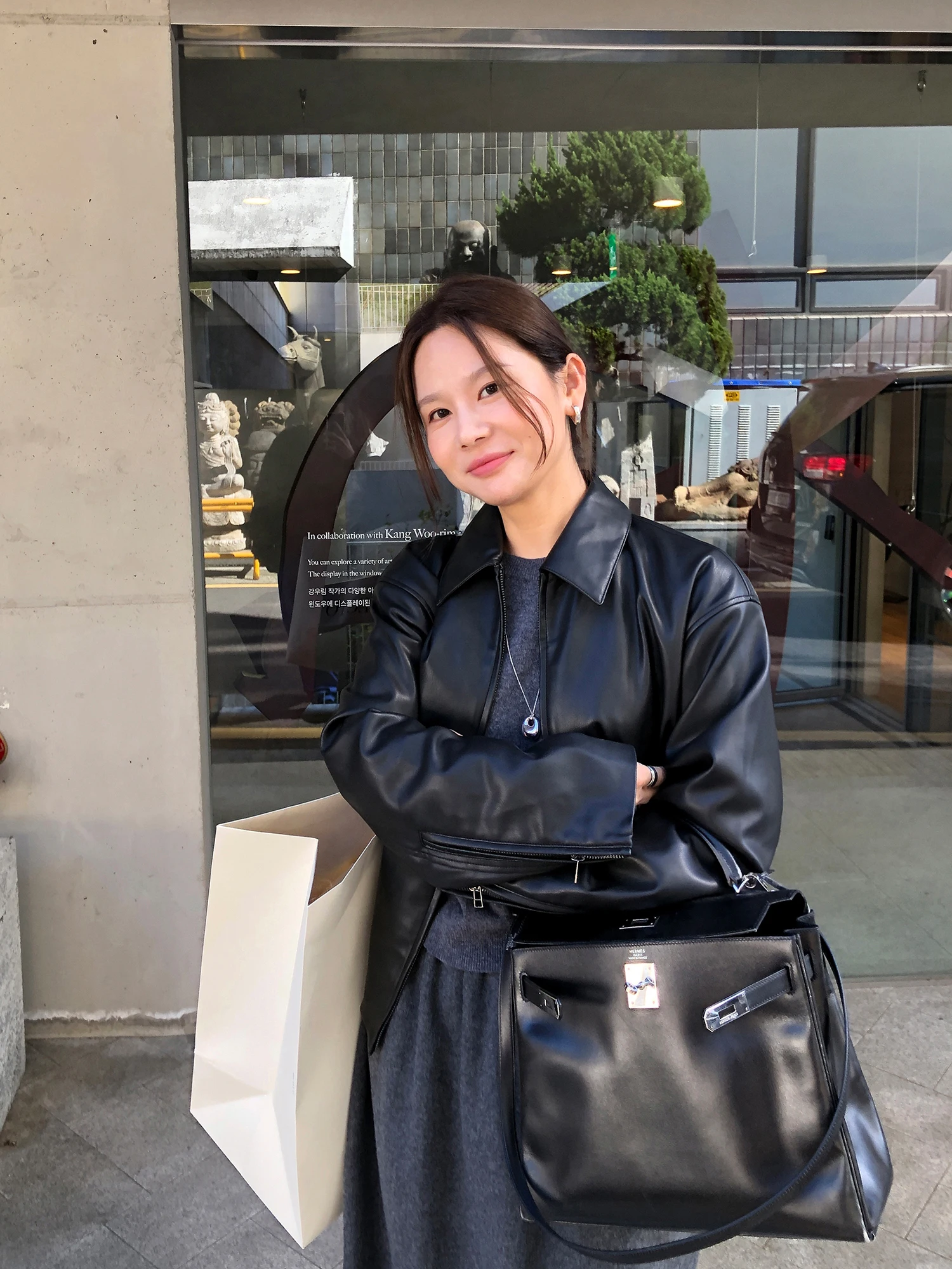 

WXLSTUDIO 05 7th Anniversary Store Celebration Rich Rum Vintage Sle Eco-Friendly PU Leather Jaet Women's Faion