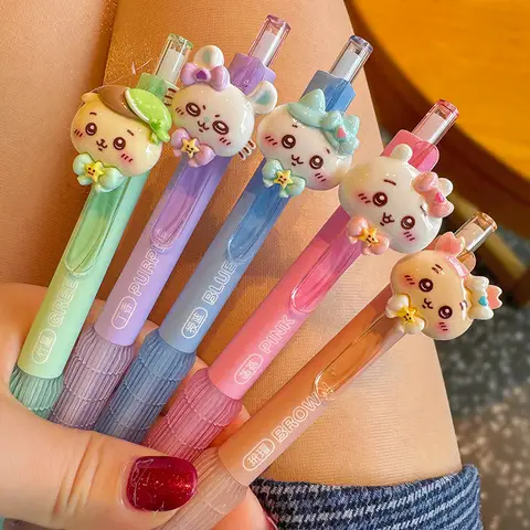 Cute Chiikawa Hachiware Usagi Neutral Pen Korean Cartoon Anime Exam Handwriting Friend Birthday Gift School Office Kawaii