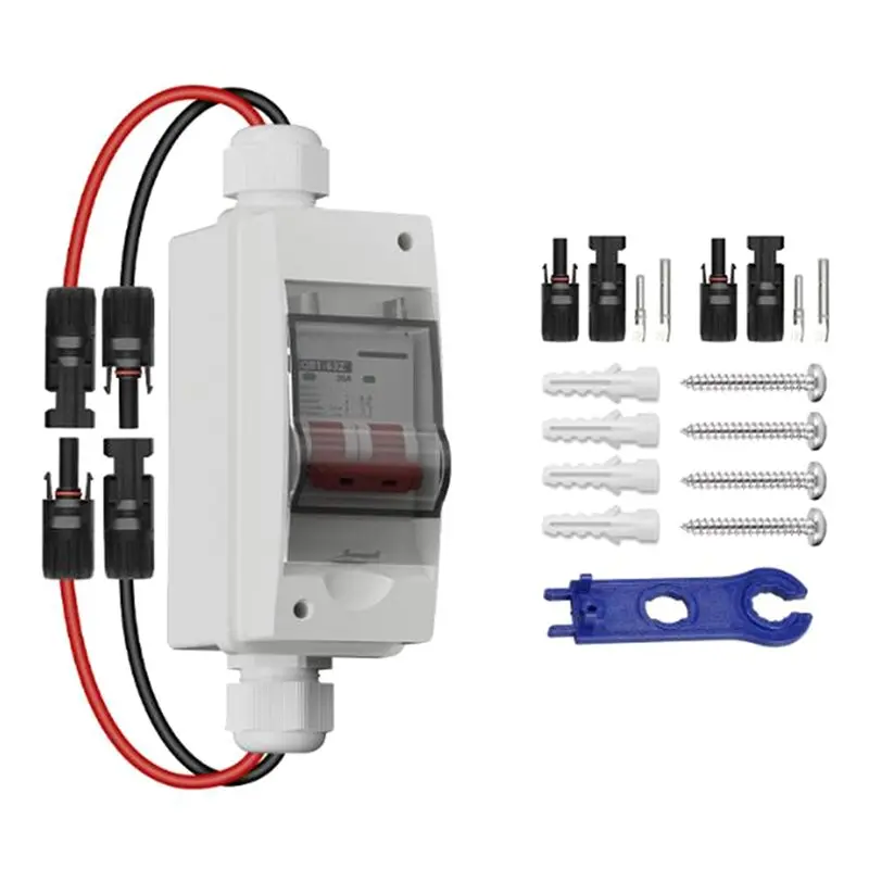 M11K-Solar Panel Disconnect Switch 25 Amp 500V DC Miniature Circuit Breaker With Plug-And-Play Connector And IP65