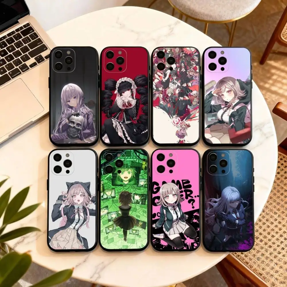 

A-Anime D-Danganronpa Phone Case For iPhone 17,16,15,14,13,12,11 Plus,Pro Max,XS,Soft Silicone Black Cover