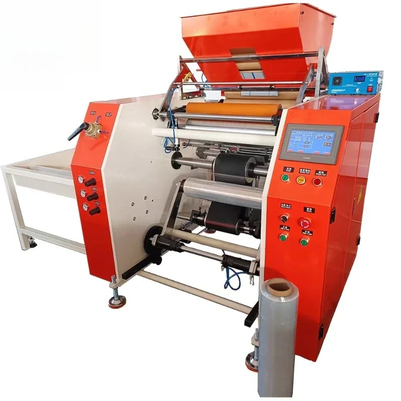 Factory Machinery High Yield Fully Auto LLDPE Stretch Cling Film Rewinding Machine Plastic Cutting Wrapping Machine