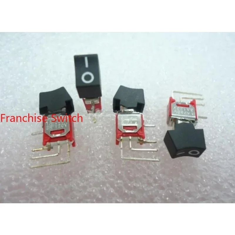 10PCS Q24 Rocker Switch Button Boat Type Bent Foot Small Cap 2-speed Belt Certification