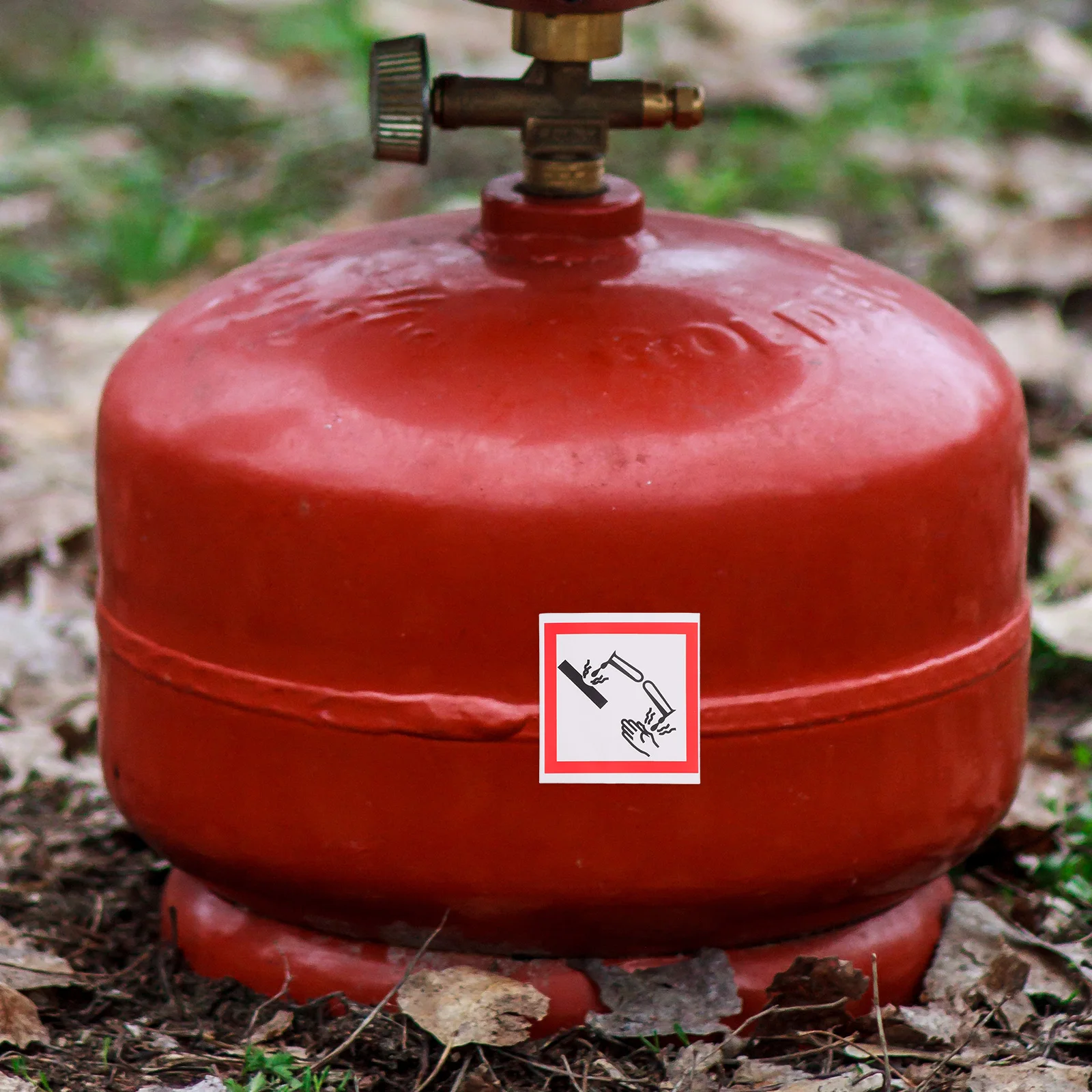 5pcs Corrosive Material Labels Safety Label For Hazmat Self-Adhesive Warning Sign Sticker Decals Industrial Chemical Pictogram