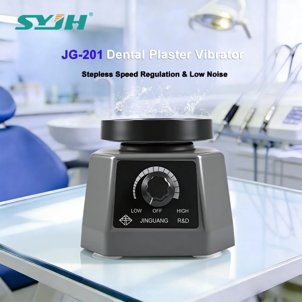 SYJH Dental Plaster Vibrator Round Gypsum Oscillator Variable Intensity Non-Slip 100W High Power Shaker Dentistry Lab Equipment