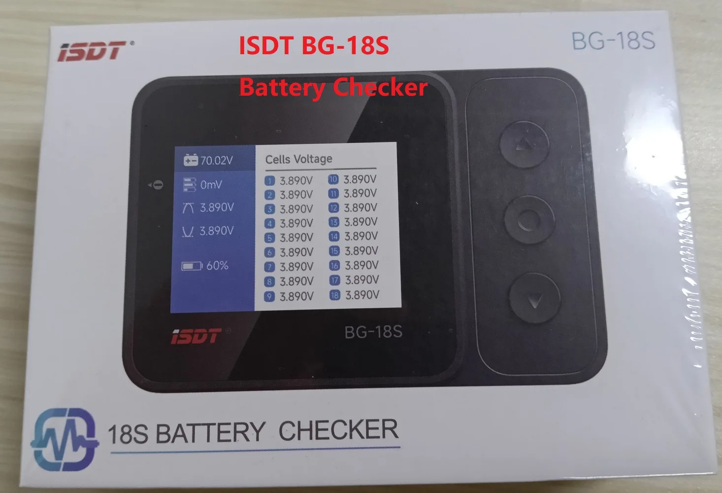 ISDT BG-18S Battery Checker 1-18S LiPo LiFe LiHv Battery Voltage Tester Capacity Meter for RC Helicopter Airplane Car Boat