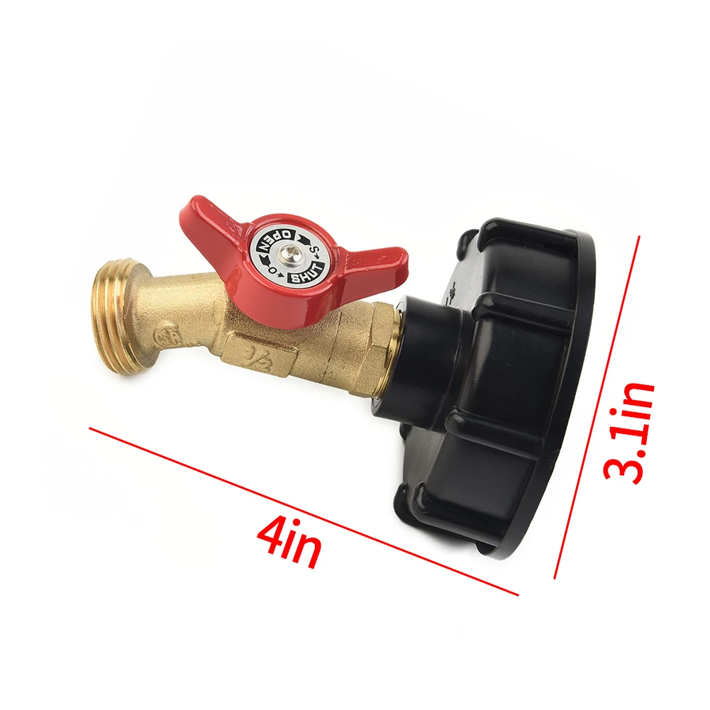 Stop Banging Your Knuckles Get Easy Water Access with IBC Tote Water Tank Adapter, Includes Brass Faucet and Removable Connector