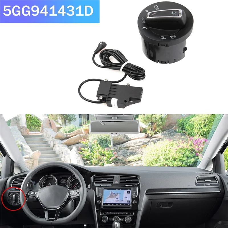 

Front Headlight Light Sensor Module Automatic Switch Control for VW Golf 7 MK7 MKVII Octavia Passat 2015 5GG941431D -L94A