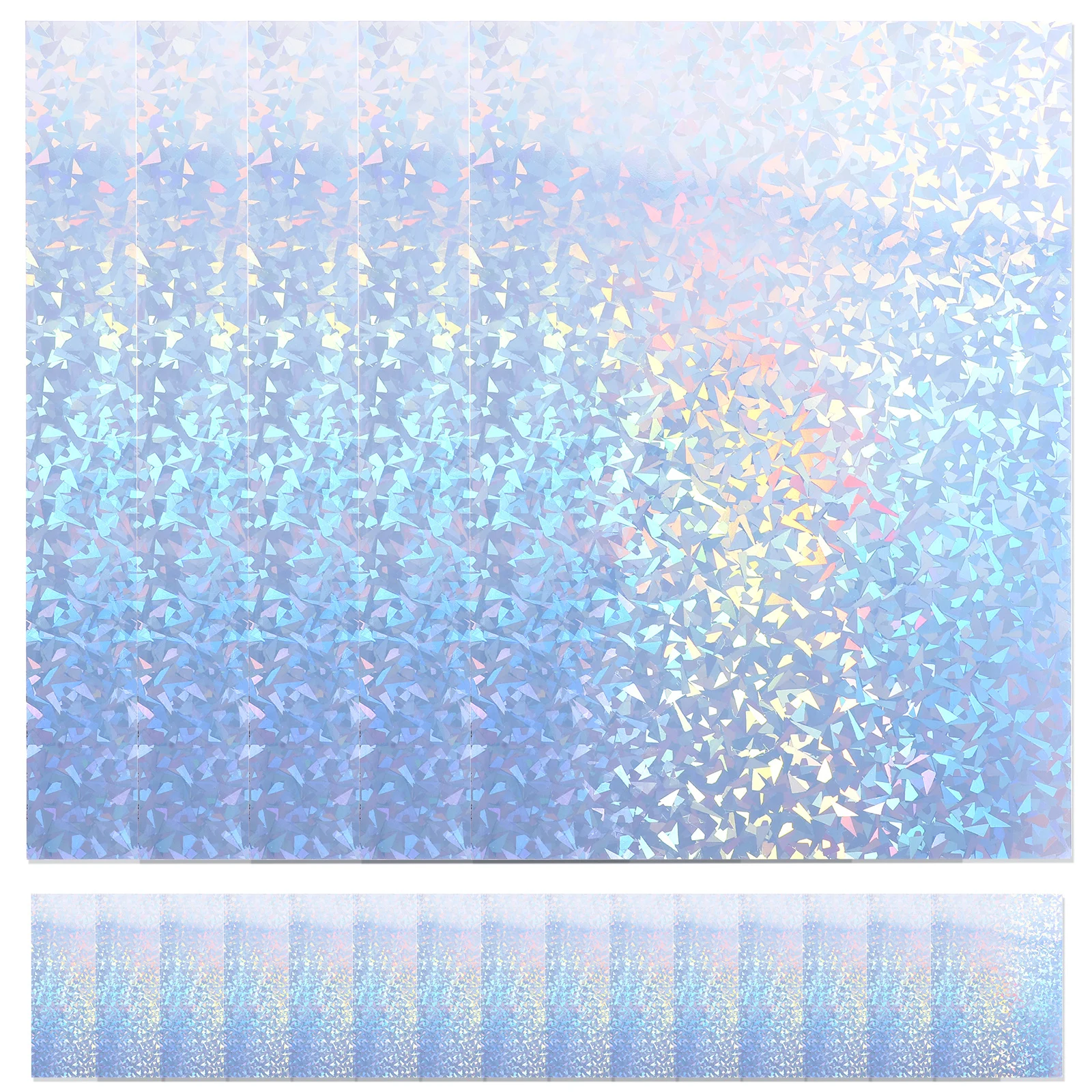 20 Sheets Holographic Printable Sticker Paper Adhesive Shiny Label For Printer Diy Craft Projects Multipurpose Glitter Surface